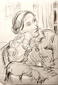 Herbert Fiedler: Amrey, 1949 (from the sketchbooks)